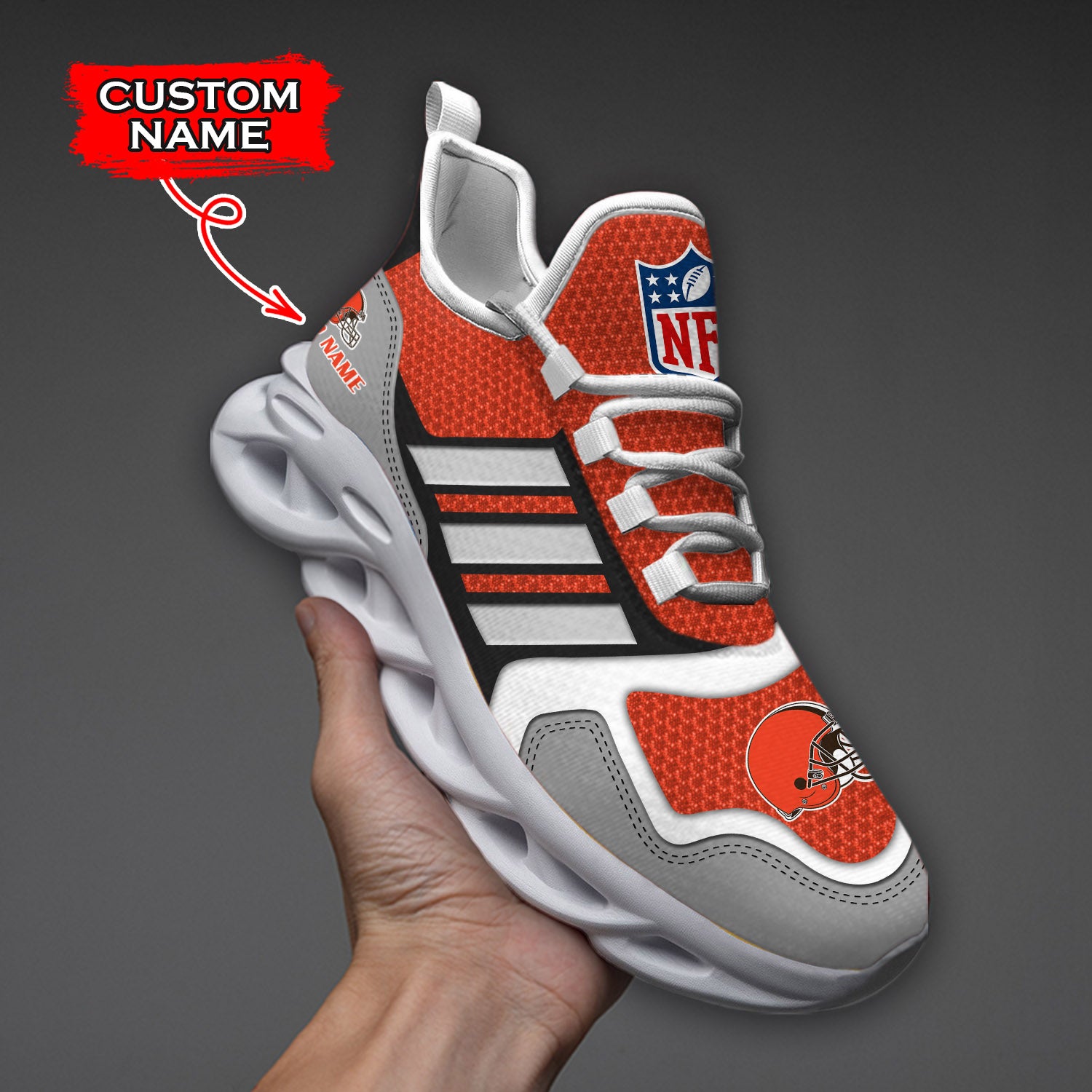 Personalized Cleveland Browns NFL Max Soul Shoes Sneakers for Men And Women – NFL Football Fan Shoes, Team Sneakers