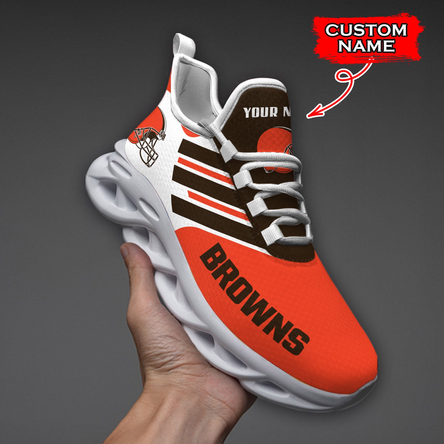 Personalized Cleveland Browns NFL Max Soul Shoes Sneakers for Men And Women – NFL Football Fan Shoes, Team Sneakers