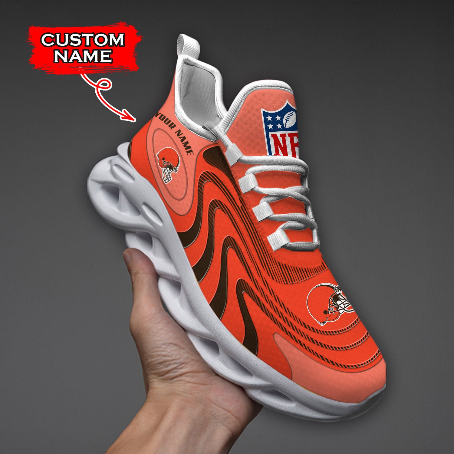 Personalized Cleveland Browns NFL Max Soul Shoes Sneakers for Men And Women – NFL Football Fan Shoes, Team Sneakers