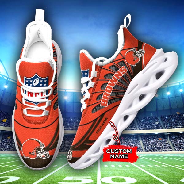 Personalized Cleveland Browns NFL Max Soul Shoes Sneakers for Men And Women – NFL Football Fan Shoes, Team Sneakers