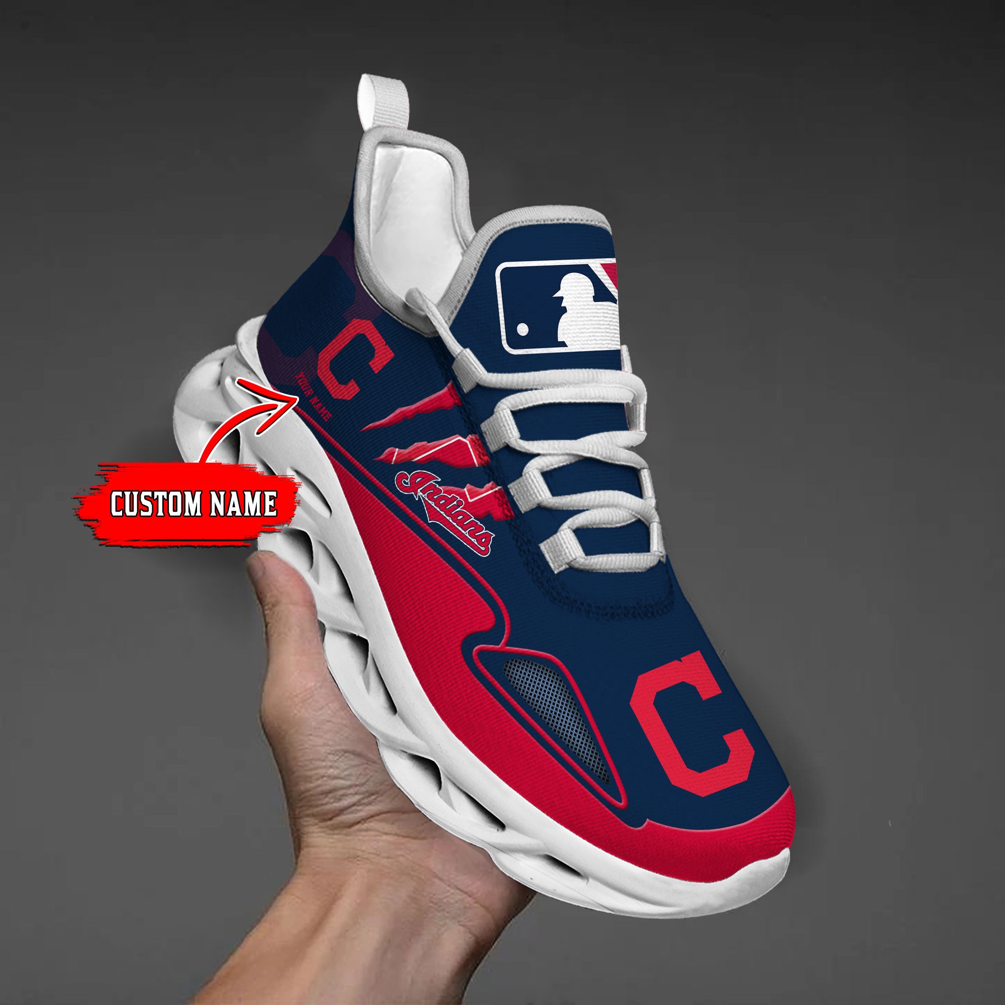 Personalized Cleveland Indians Max Soul Shoes Sneakers for Men And Women – Motorcycle Shoes, Motorsport Shoes