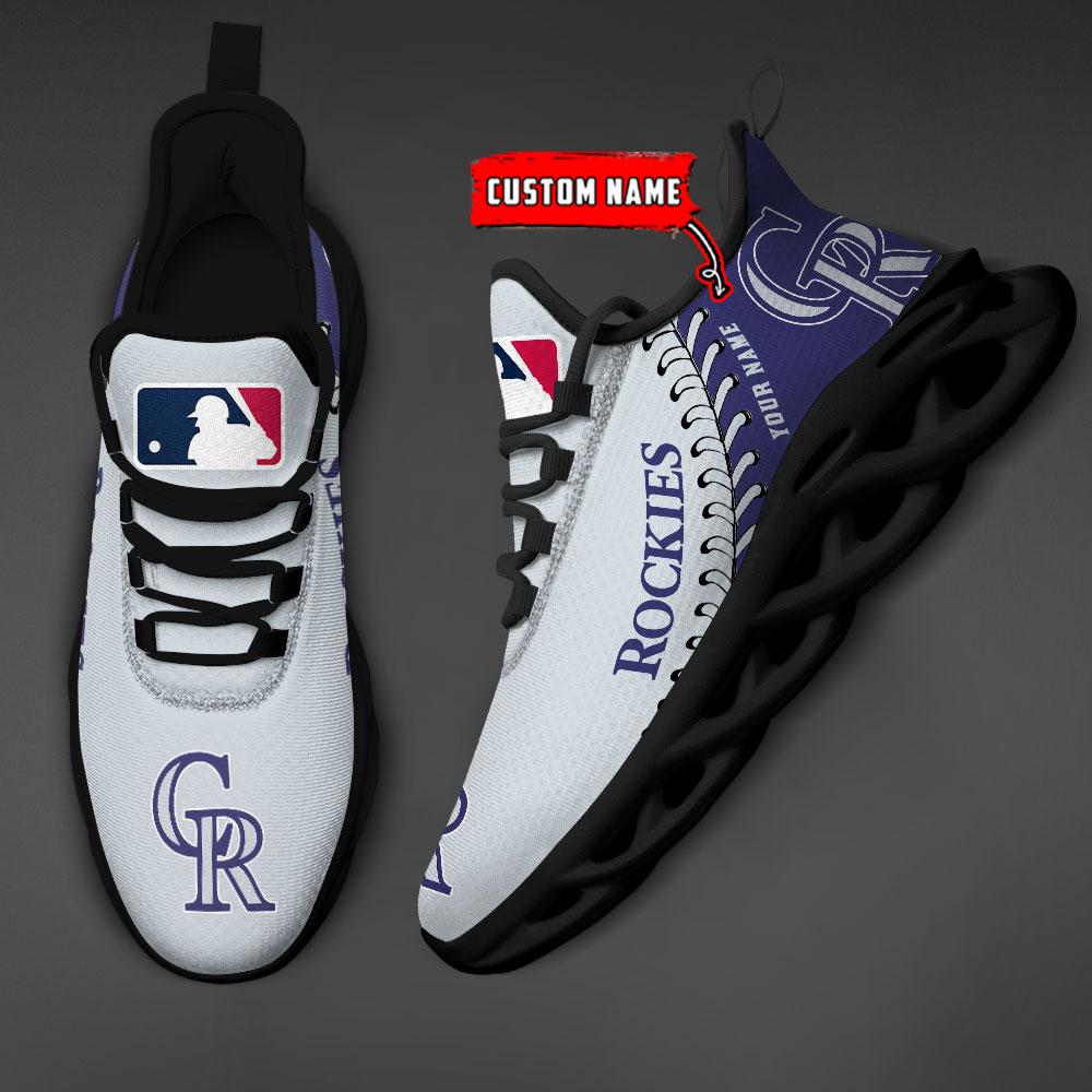 Personalized Colorado Rockies Max Soul Shoes Sneakers for Men And Women – MLB Baseball Fan Shoes, Team Sneakers - Image 3