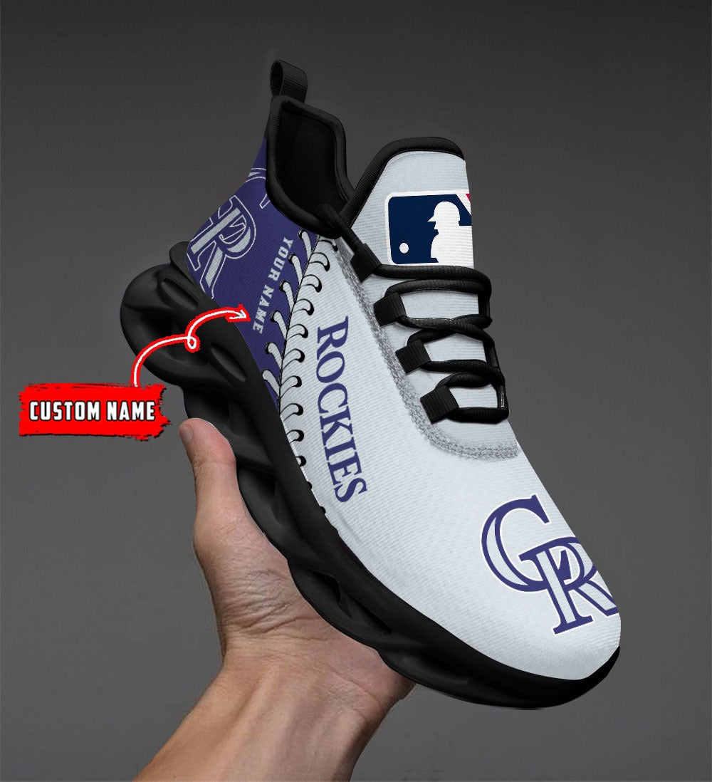 Personalized Colorado Rockies MLB Max Soul Shoes Sneakers for Men And Women – MLB Baseball Fan Shoes, Team Sneakers - Image 3