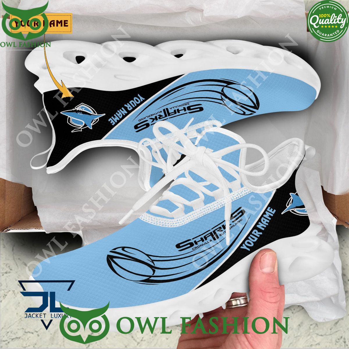 Personalized Cronulla Sharks Max Soul Shoes Sneakers for Men And Women – NHL Hockey Fan Shoes, Team Sneakers - Image 3