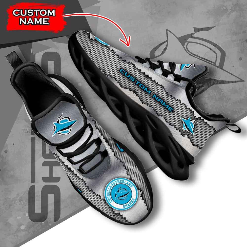 Personalized Cronulla-Sutherland Sharks NRL Max Soul Shoes Sneakers for Men And Women – NHL Hockey Fan Shoes, Team Sneakers - Image 5