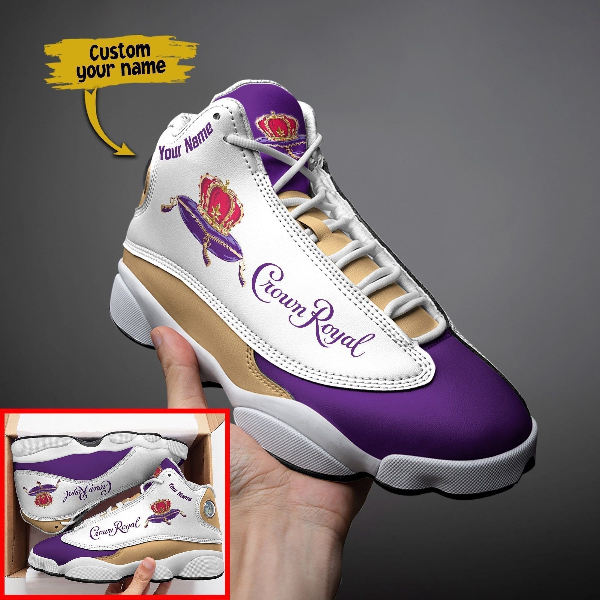 Personalized Crown Royal JD13 Sneakers Shoes for Men & Women | Personalized Gift for Style Lovers