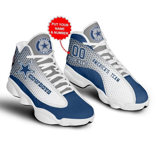 Personalized Dallas Cowboys JD13 Sneakers Shoes for Men & Women | Custom Fan Gift