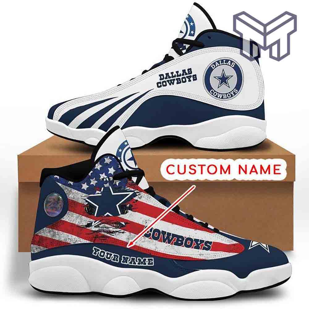 Personalized Dallas Cowboys JD13 Sneakers Shoes for Men & Women | Custom Fan Gift