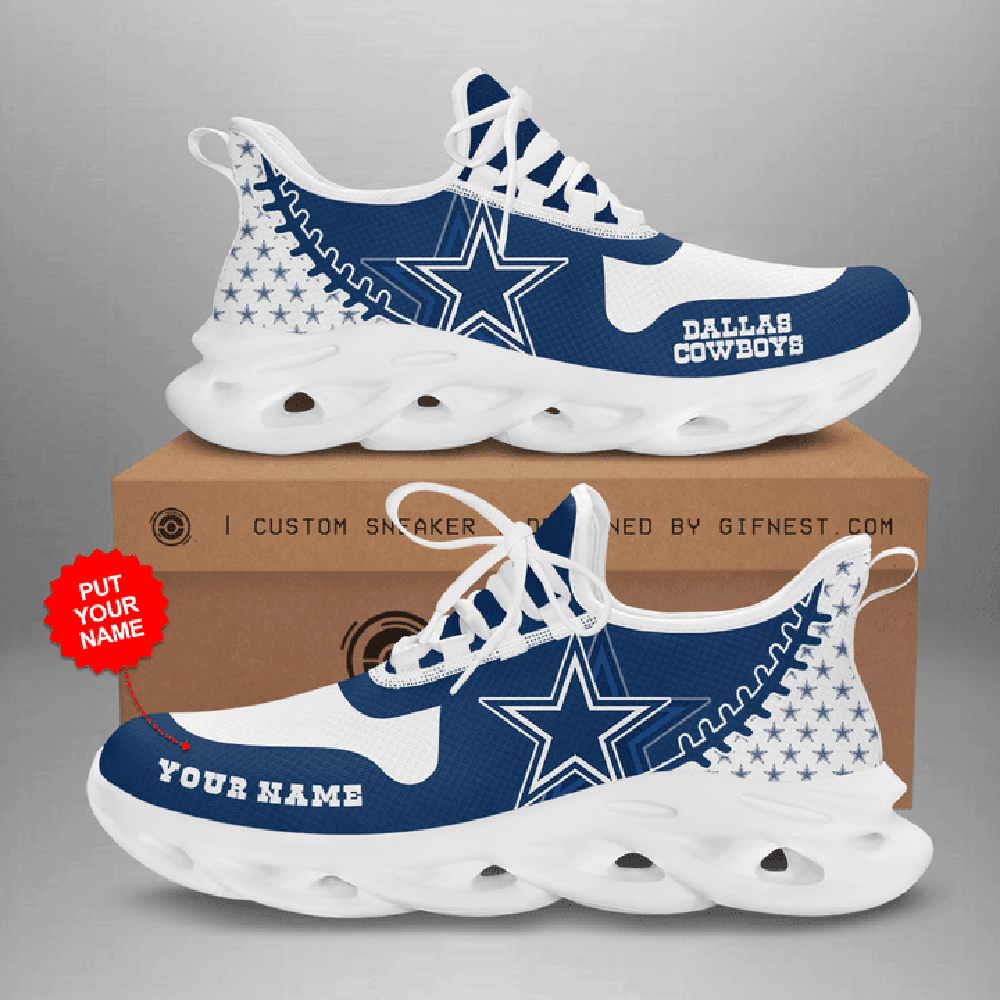 Personalized Dallas Cowboys Max Soul Shoes Sneakers for Men And Women – NFL Football Fan Shoes, Team Sneakers