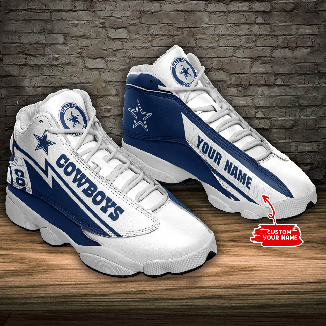 Personalized Dallas Cowboys NFL JD13 Sneakers Shoes for Men & Women | Custom Fan Gift
