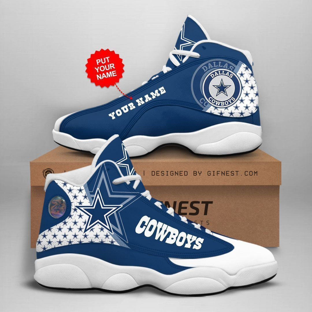 Personalized Dallas Cowboys NFL JD13 Sneakers Shoes for Men & Women | Custom Fan Gift