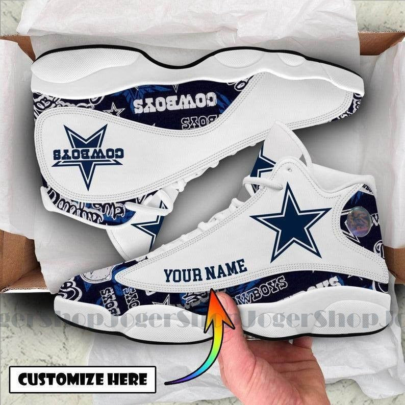 Personalized Dallas Cowboys NFL JD13 Sneakers Shoes for Men & Women | Custom Fan Gift