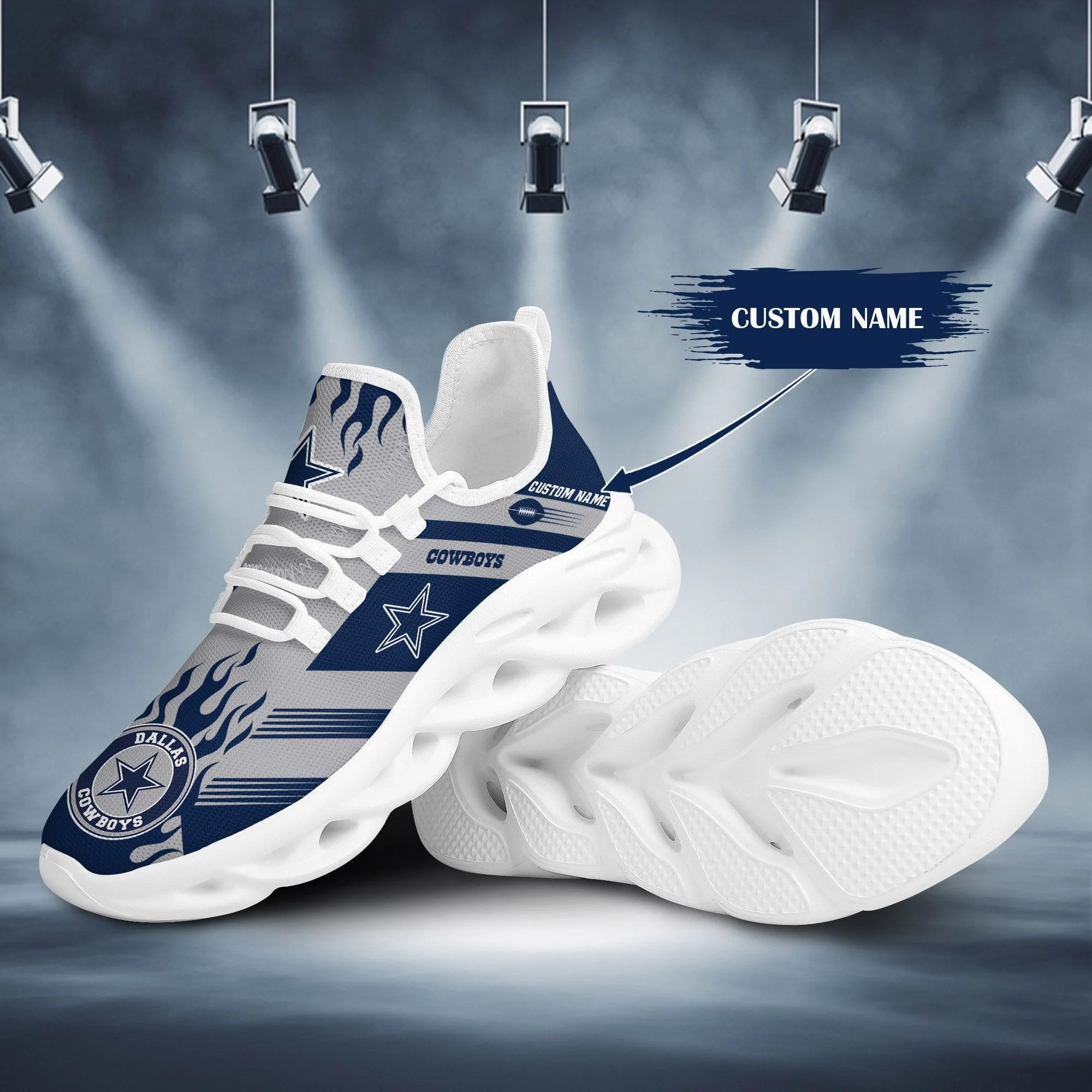 Personalized Dallas Cowboys NFL Max Soul Shoes Sneakers for Men And Women – NFL Football Fan Shoes, Team Sneakers - Image 3