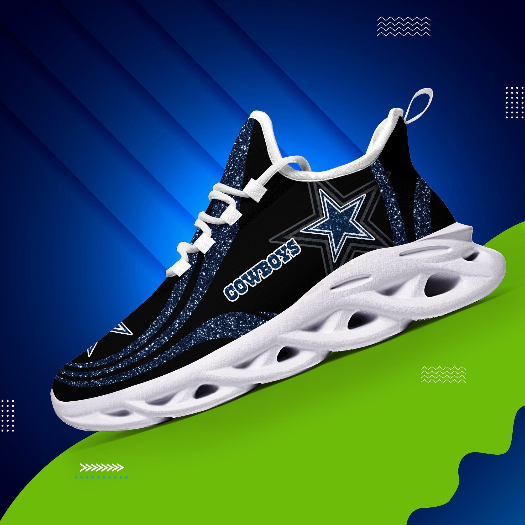 Personalized Dallas Cowboys NFL Max Soul Shoes Sneakers for Men And Women – NFL Football Fan Shoes, Team Sneakers