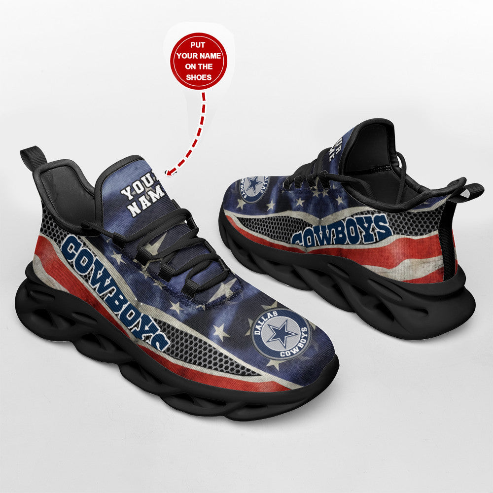 Personalized Dallas Cowboys NFL Max Soul Shoes Sneakers for Men And Women – NFL Football Fan Shoes, Team Sneakers - Image 4