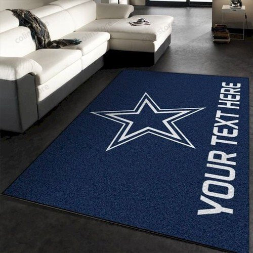 Personalized Dallas Cowboys Personalized Accent 3D Rectangle Area Rug – Full Print Carpet For Living Room & Bedroom Home Decor