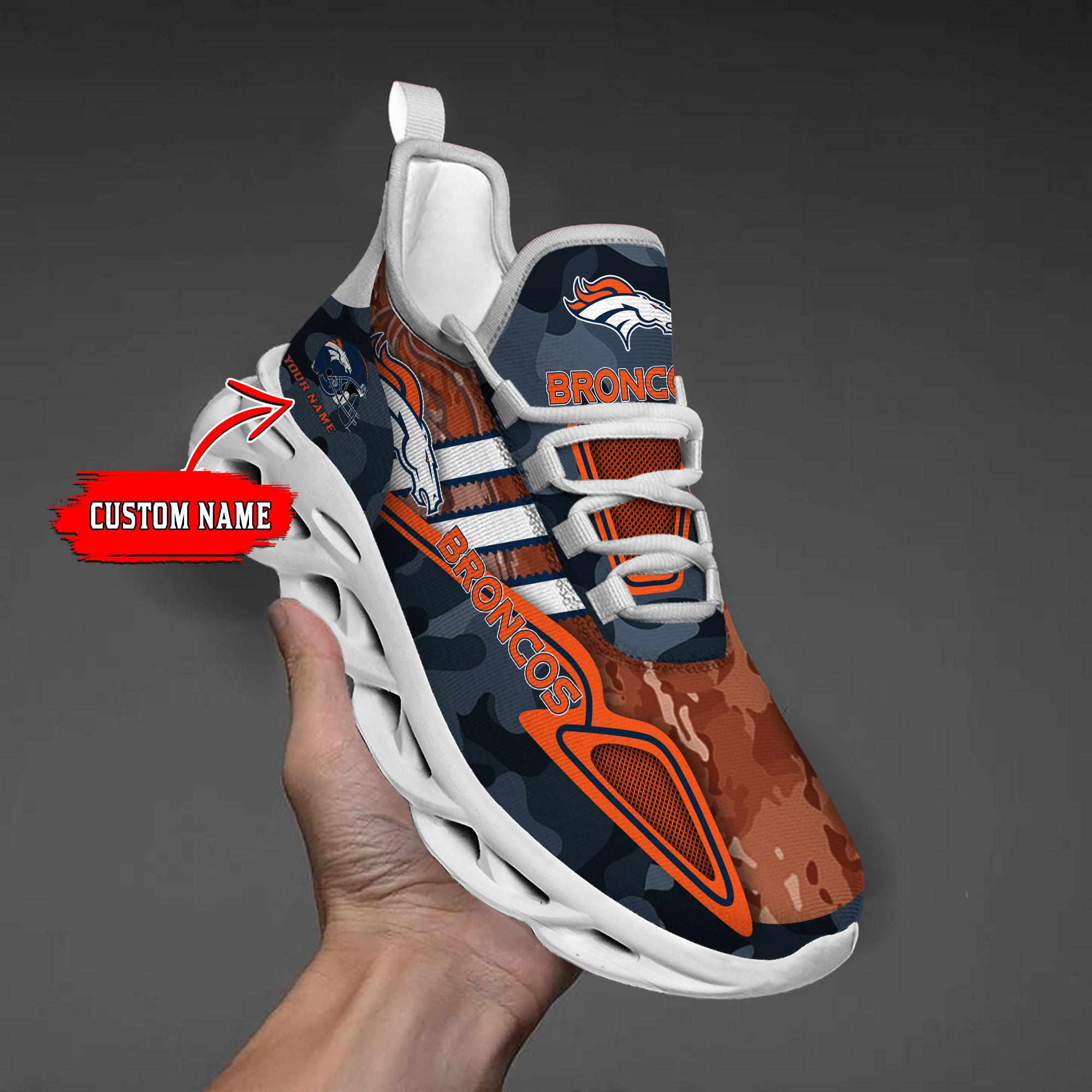 Personalized Denver Broncos Max Soul Shoes Sneakers for Men And Women – NFL Football Fan Shoes, Team Sneakers