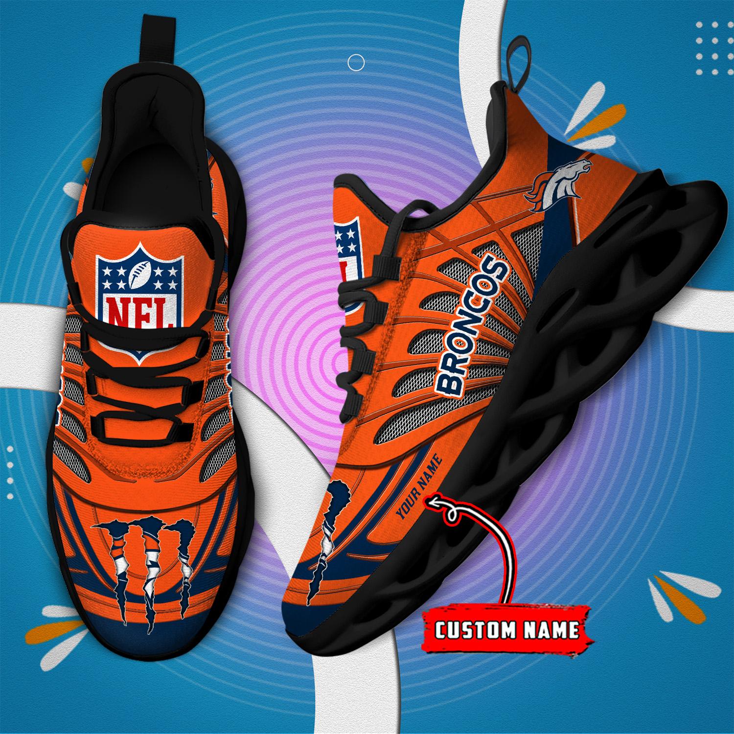 Personalized Denver Broncos Max Soul Shoes Sneakers for Men And Women – NFL Football Fan Shoes, Team Sneakers - Image 5
