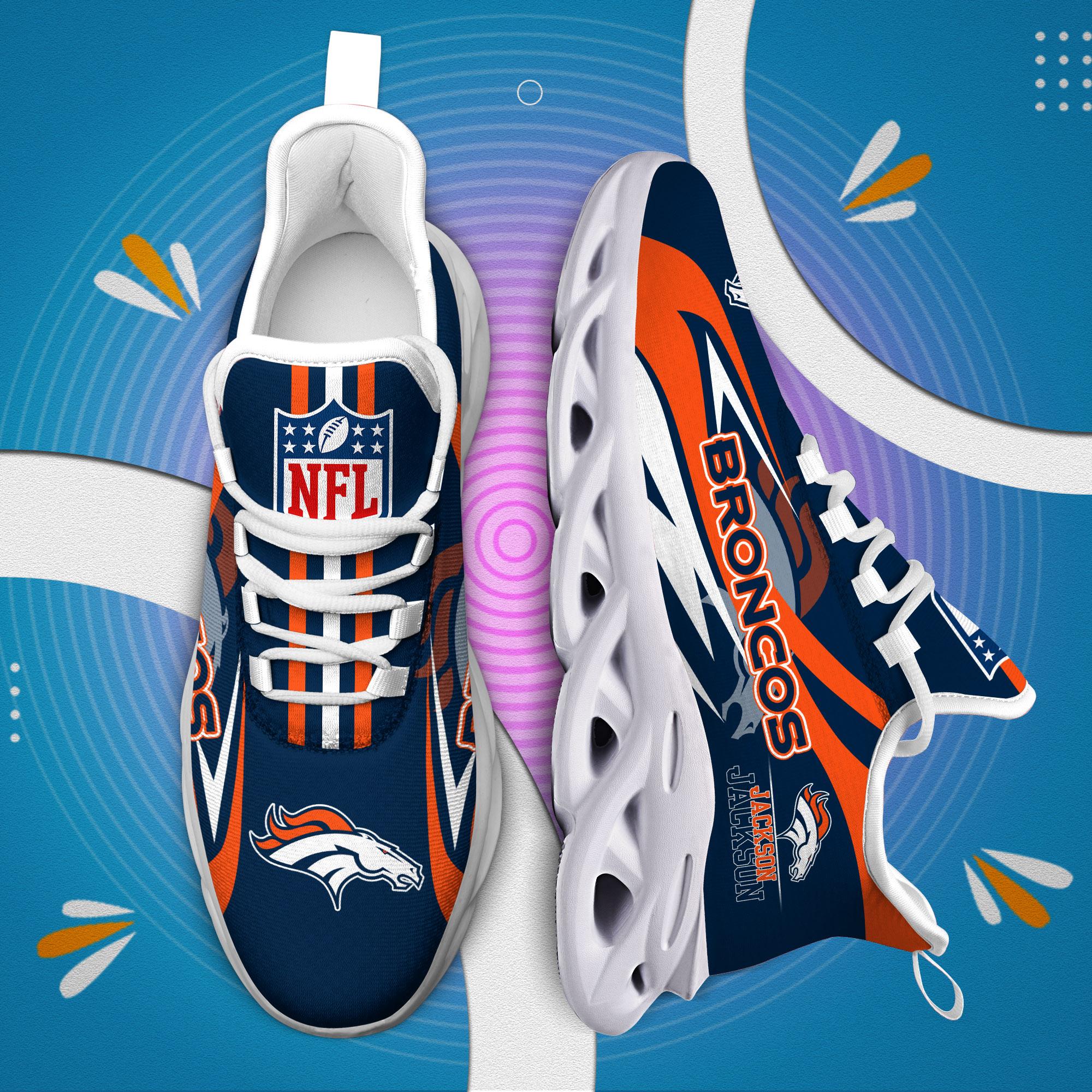 Personalized Denver Broncos Max Soul Shoes Sneakers for Men And Women – NFL Football Fan Shoes, Team Sneakers - Image 6