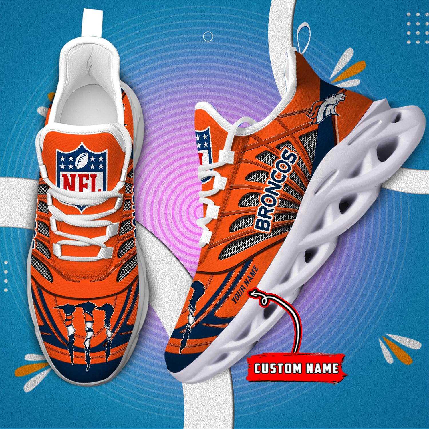 Personalized Denver Broncos Max Soul Shoes Sneakers for Men And Women – NFL Football Fan Shoes, Team Sneakers - Image 8