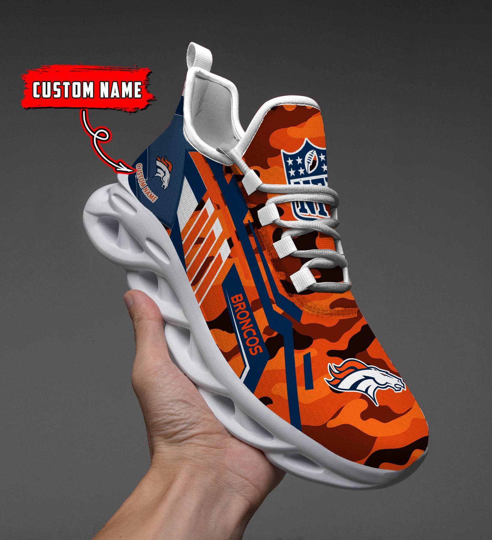 Personalized Denver Broncos Max Soul Shoes Sneakers for Men And Women – NFL Football Fan Shoes, Team Sneakers