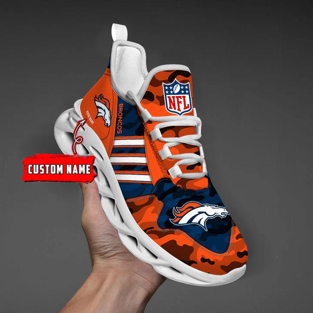 Personalized Denver Broncos Max Soul Shoes Sneakers for Men And Women – NFL Football Fan Shoes, Team Sneakers