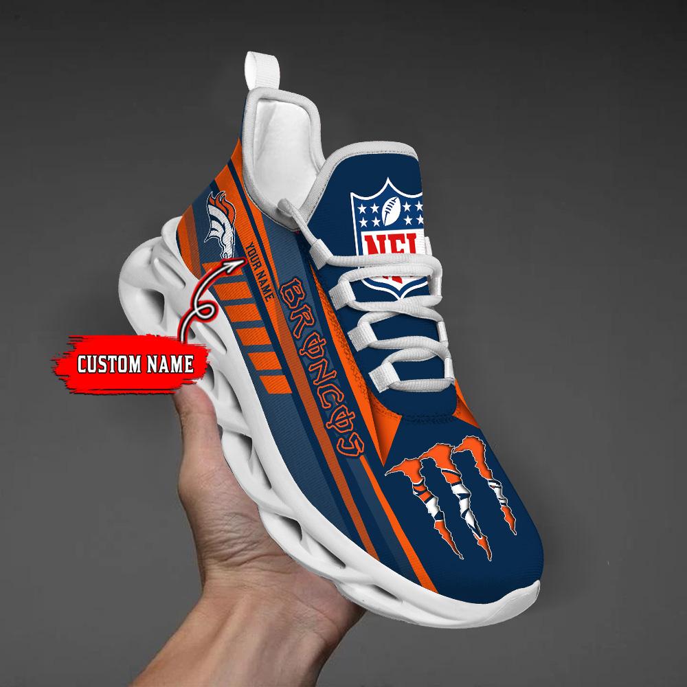 Personalized Denver Broncos Max Soul Shoes Sneakers for Men And Women – NFL Football Fan Shoes, Team Sneakers