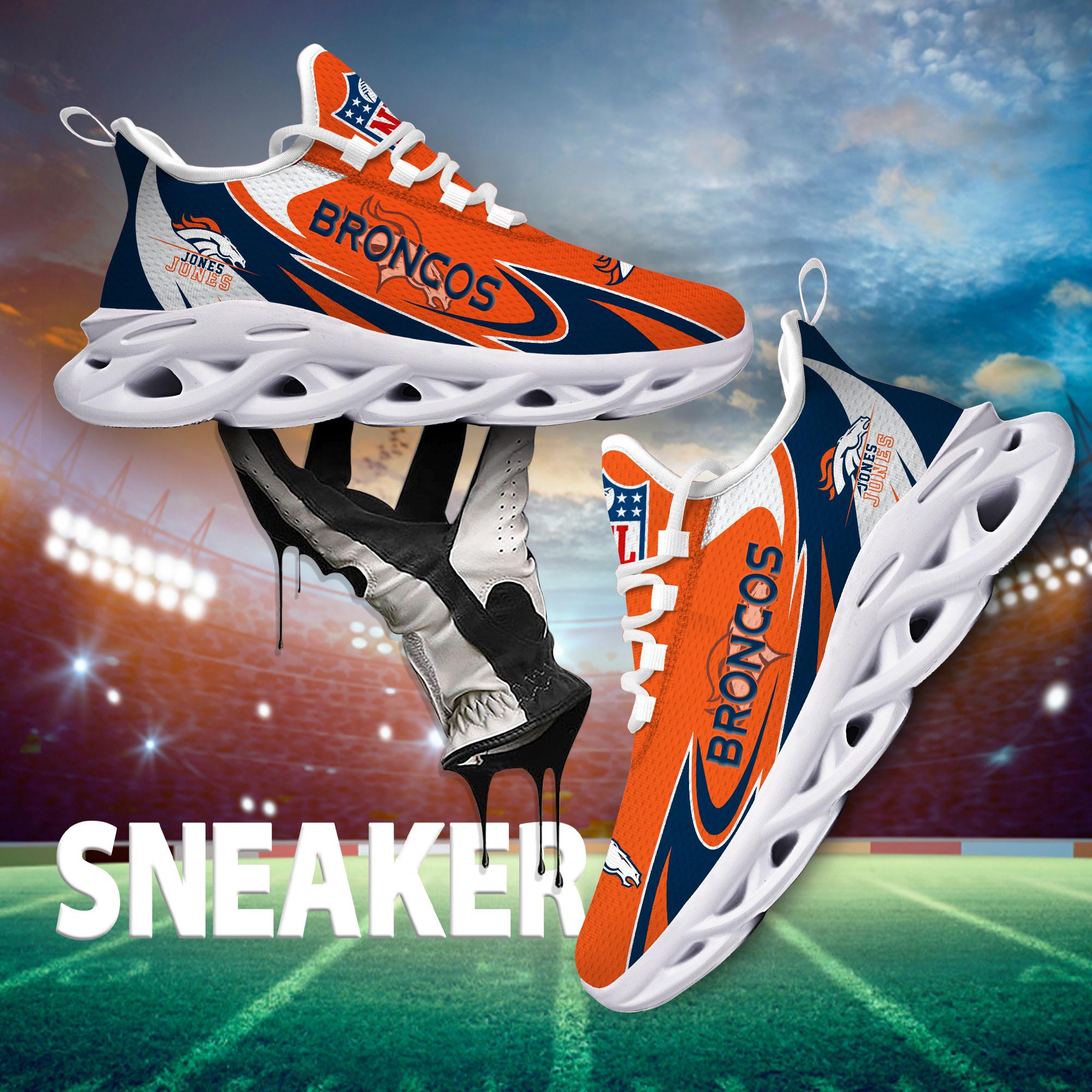 Personalized Denver Broncos Max Soul Shoes Sneakers for Men And Women – NFL Football Fan Shoes, Team Sneakers