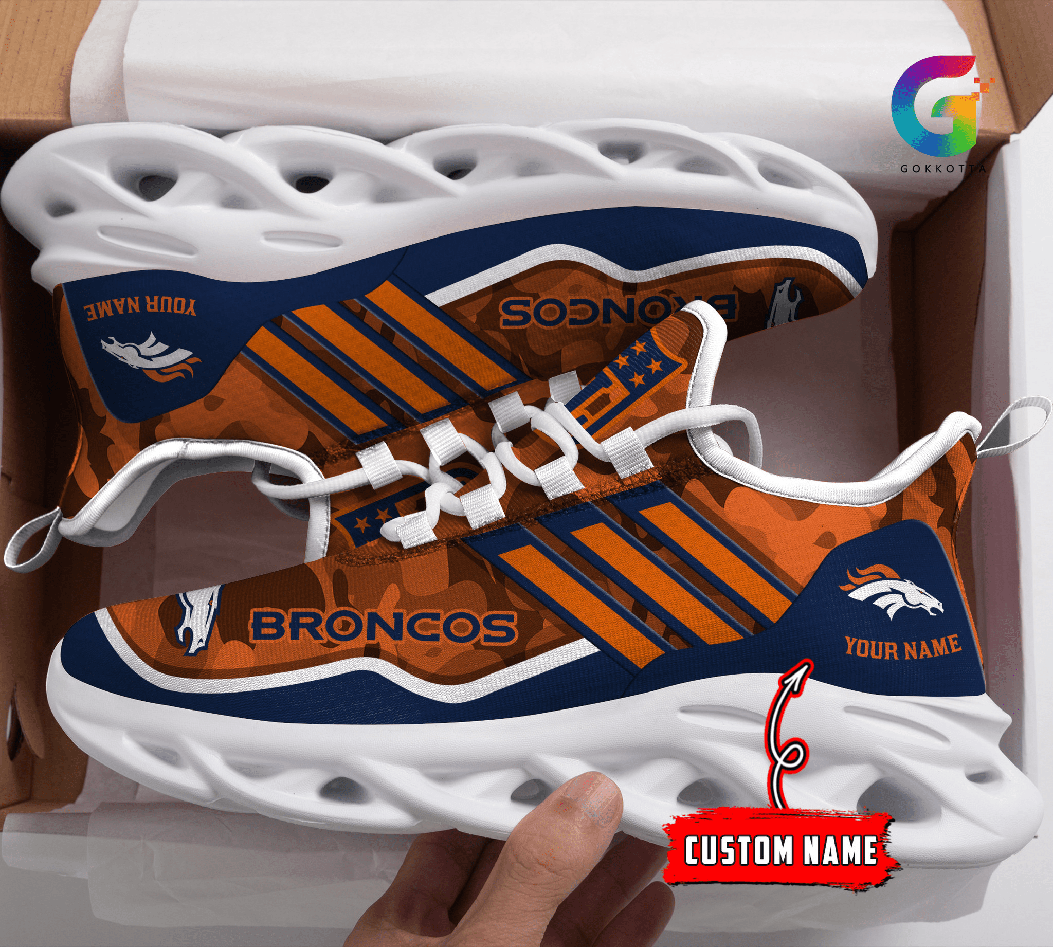 Personalized Denver Broncos Max Soul Shoes Sneakers for Men And Women – NFL Football Fan Shoes, Team Sneakers - Image 3