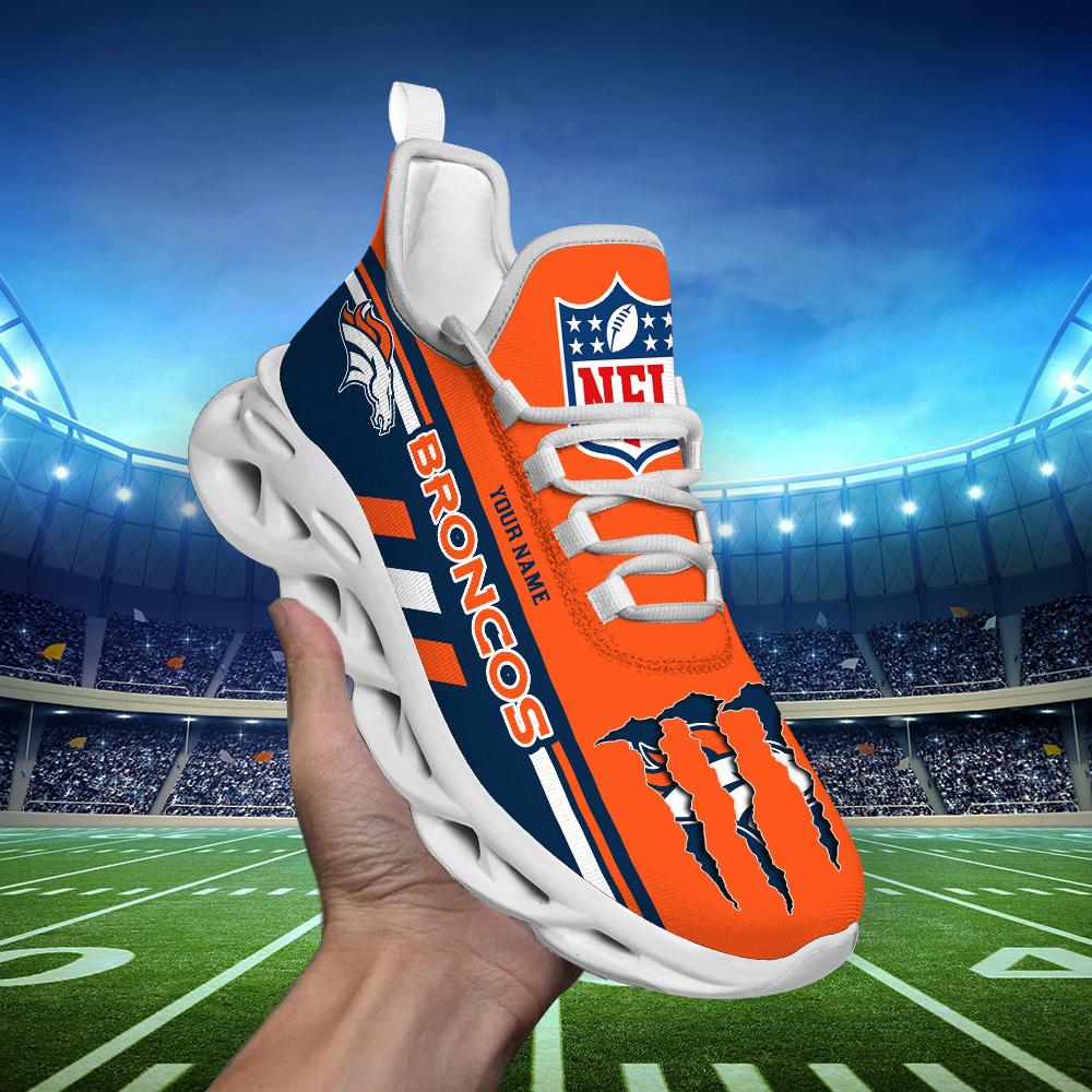Personalized Denver Broncos Max Soul Shoes Sneakers for Men And Women – NFL Football Fan Shoes, Team Sneakers