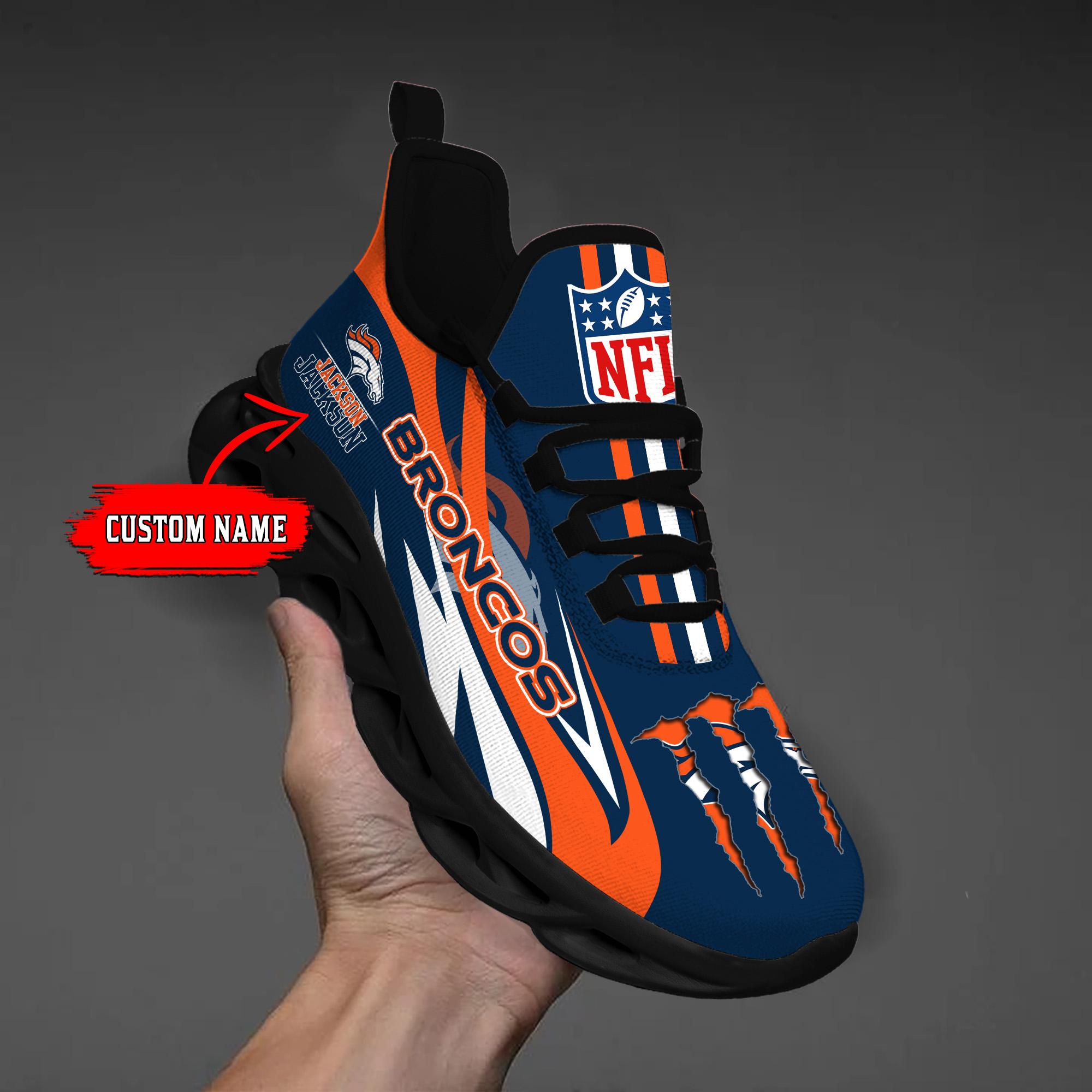 Personalized Denver Broncos Max Soul Shoes Sneakers for Men And Women – NFL Football Fan Shoes, Team Sneakers - Image 4