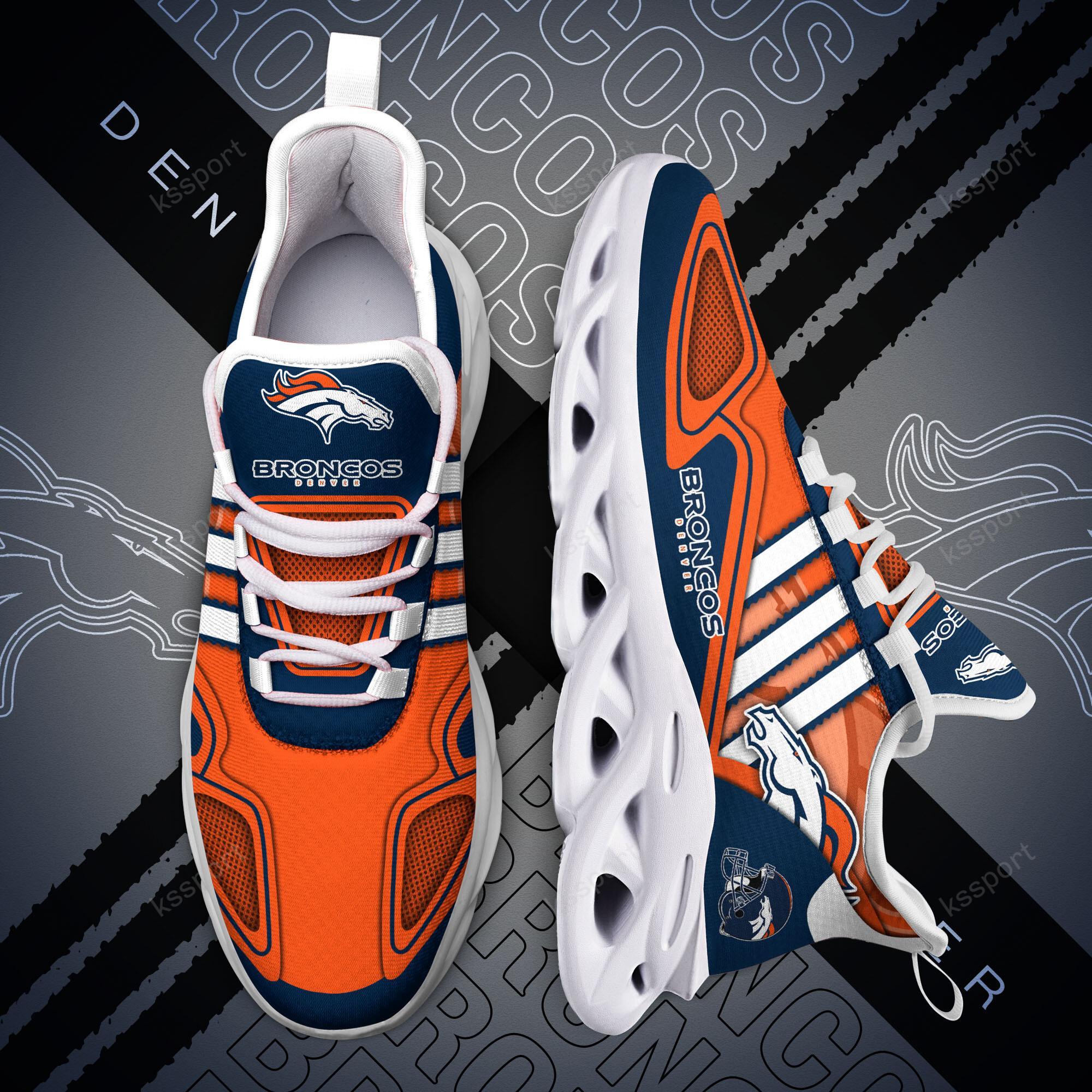 Personalized Denver Broncos Max Soul Shoes Sneakers for Men And Women – NFL Football Fan Shoes, Team Sneakers