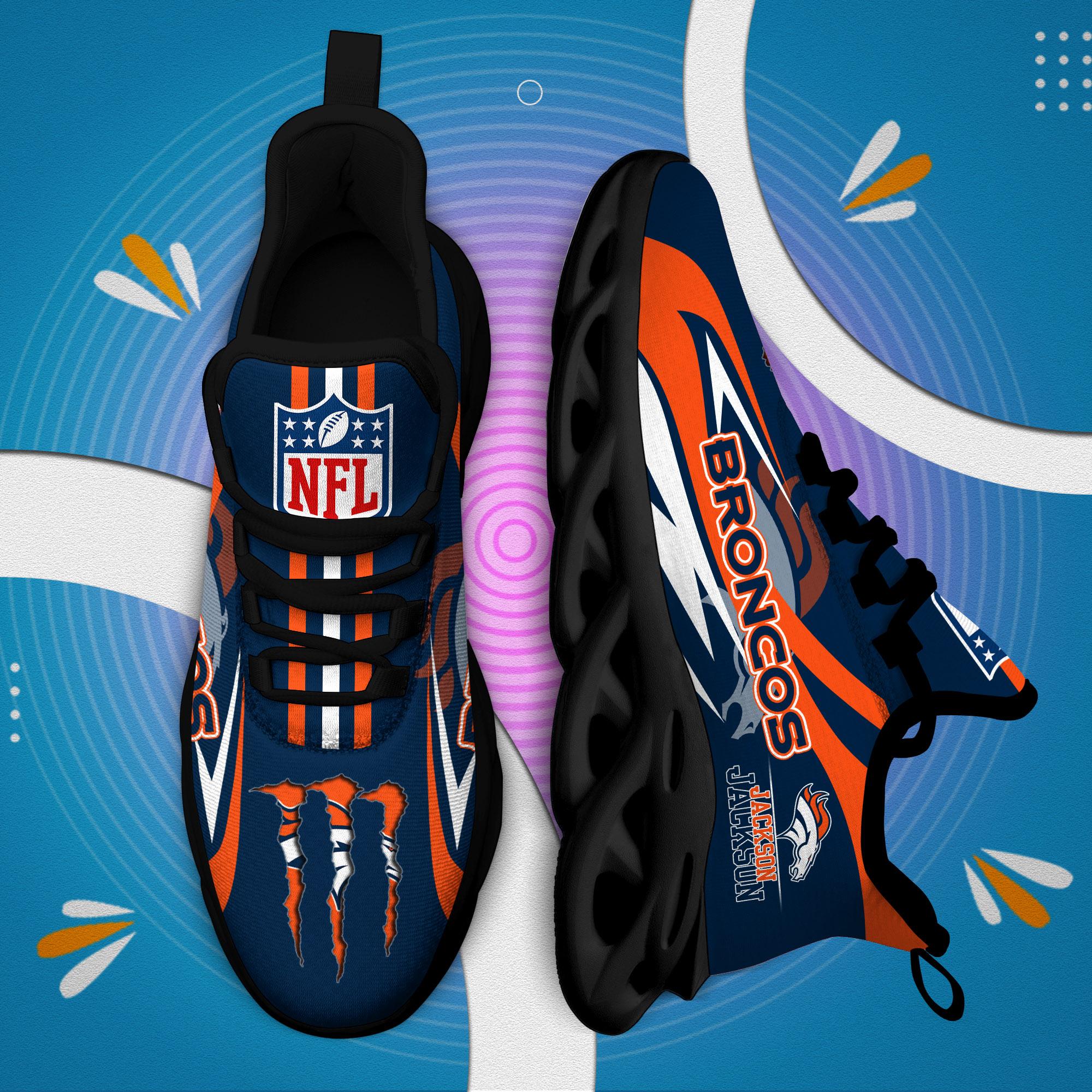 Personalized Denver Broncos Max Soul Shoes Sneakers for Men And Women – NFL Football Fan Shoes, Team Sneakers - Image 5