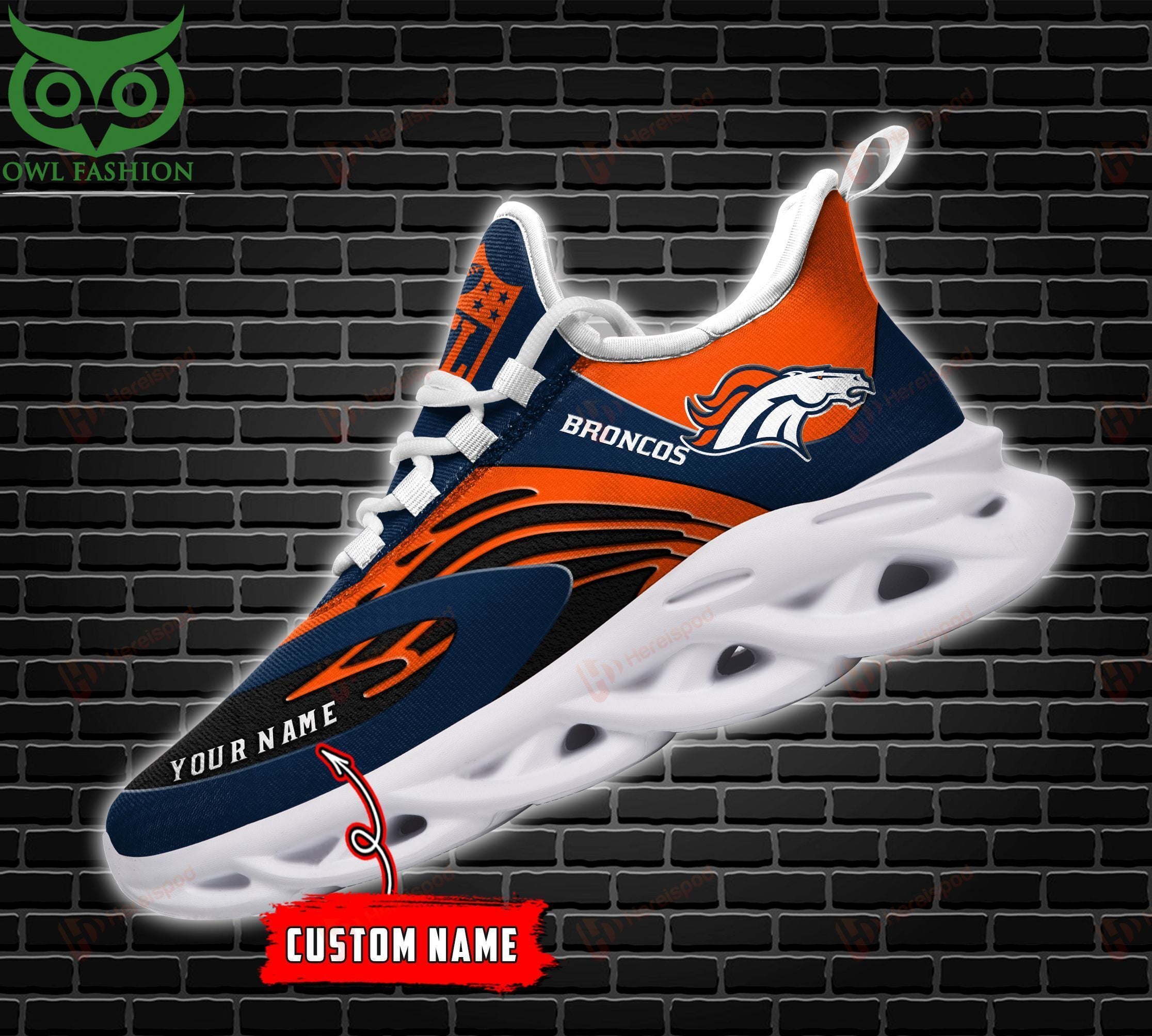 Personalized Denver Broncos Max Soul Shoes Sneakers for Men And Women – NFL Football Fan Shoes, Team Sneakers - Image 3