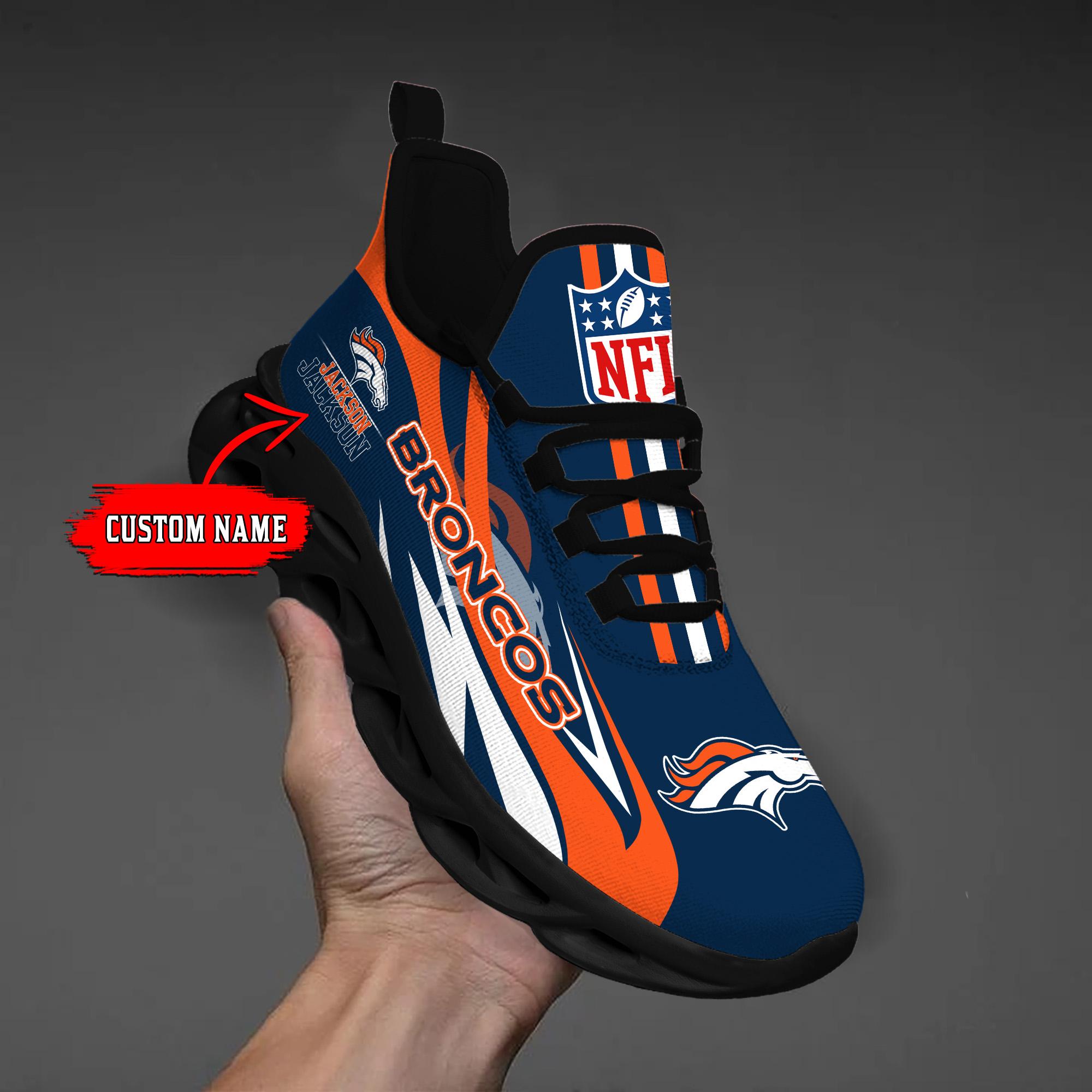 Personalized Denver Broncos Max Soul Shoes Sneakers for Men And Women – NFL Football Fan Shoes, Team Sneakers - Image 4
