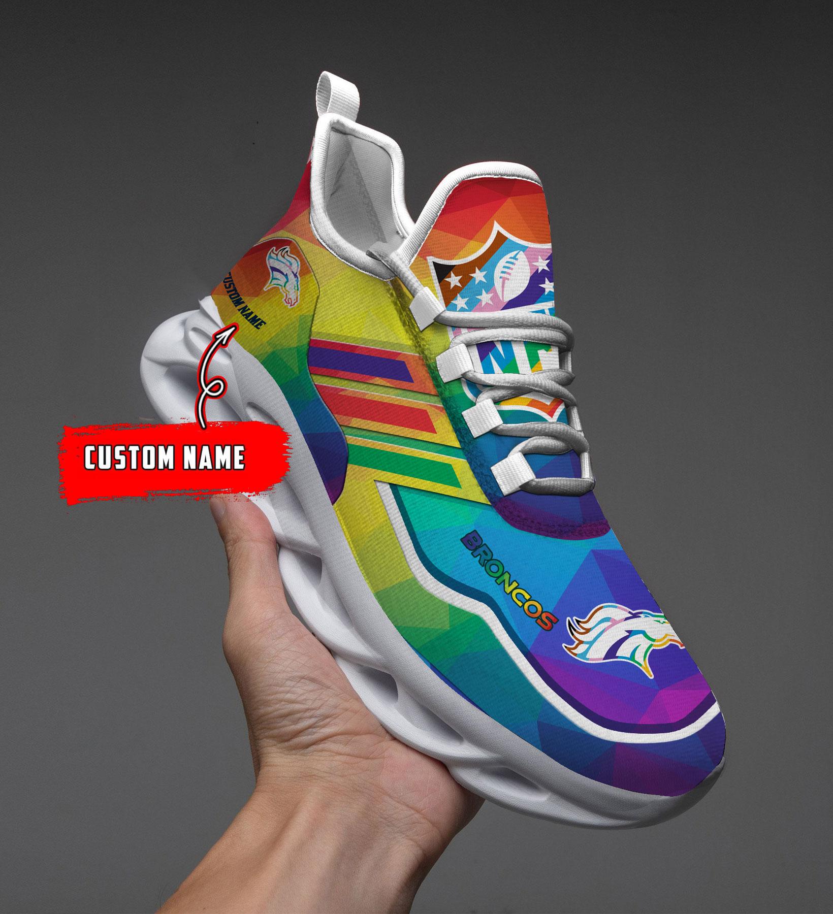 Personalized Denver Broncos Max Soul Shoes Sneakers for Men And Women – NFL Football Fan Shoes, Team Sneakers - Image 3