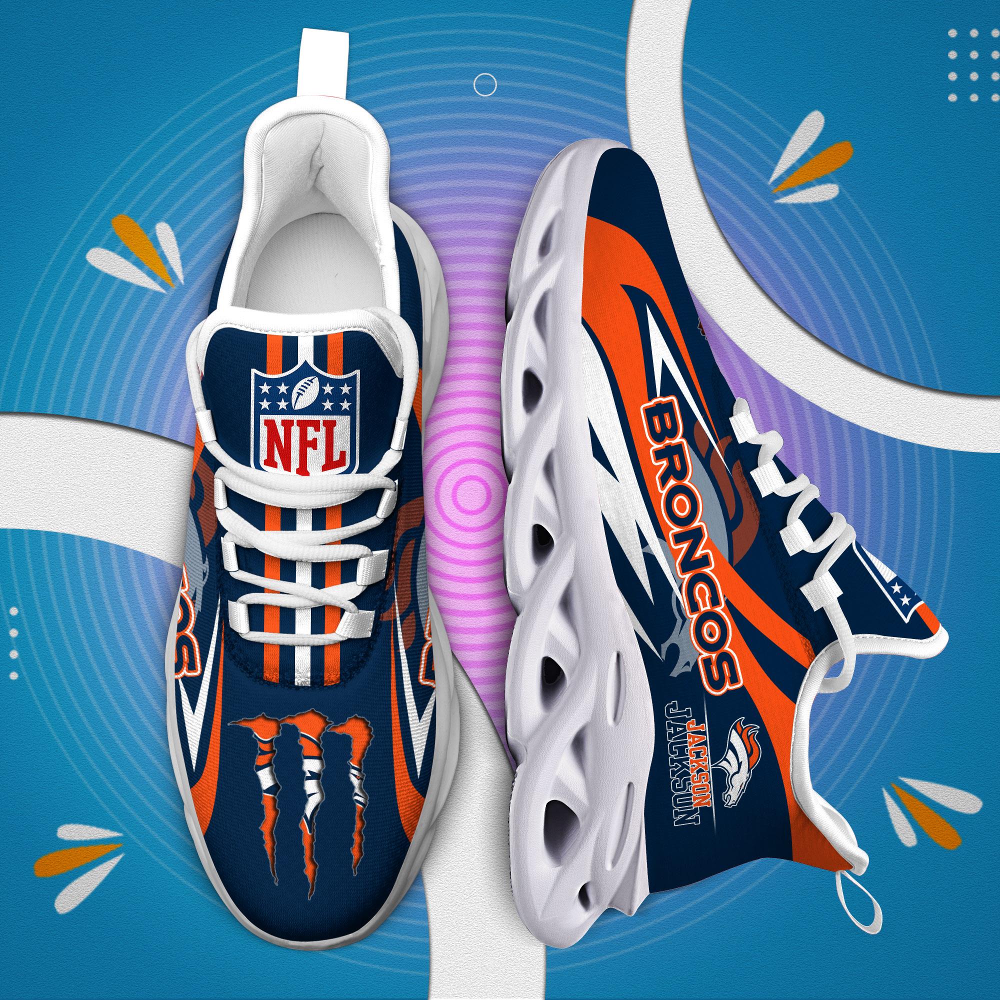 Personalized Denver Broncos Max Soul Shoes Sneakers for Men And Women – NFL Football Fan Shoes, Team Sneakers - Image 3