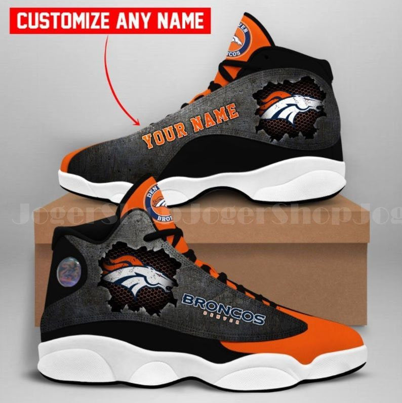 Personalized Denver Broncos NFL JD13 Sneakers Shoes for Men & Women | Custom Fan Gift