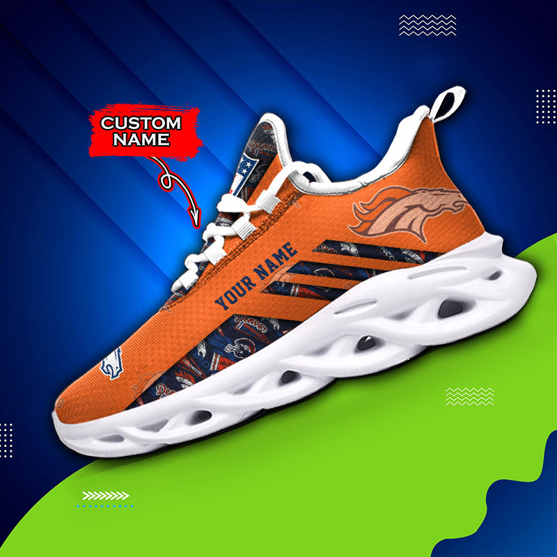 Personalized Denver Broncos NFL Max Soul Shoes Sneakers for Men And Women – NFL Football Fan Shoes, Team Sneakers - Image 4