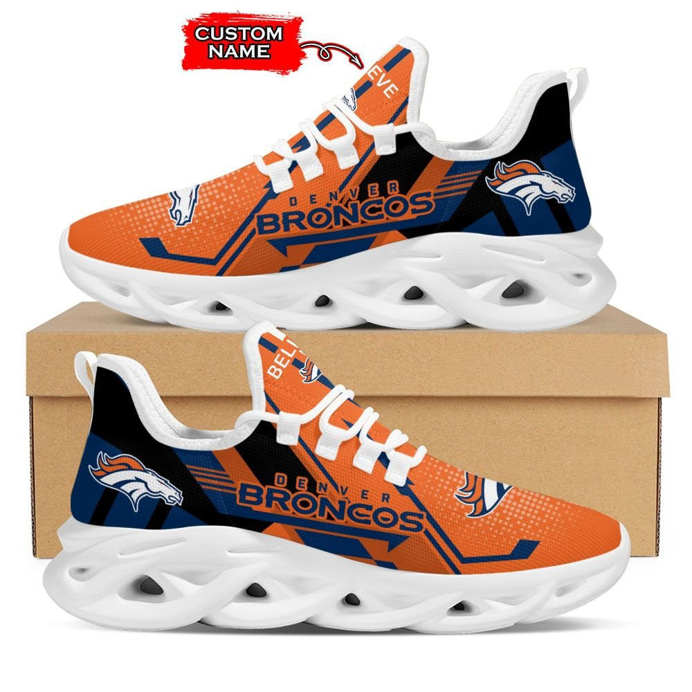 Personalized Denver Broncos NFL Max Soul Shoes Sneakers for Men And Women – NFL Football Fan Shoes, Team Sneakers