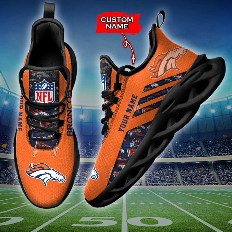 Personalized Denver Broncos NFL Max Soul Shoes Sneakers for Men And Women – NFL Football Fan Shoes, Team Sneakers - Image 3