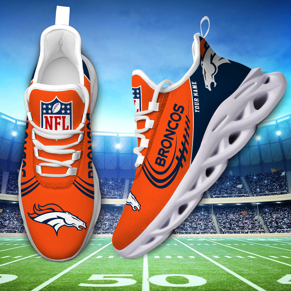 Personalized Denver Broncos NFL Max Soul Shoes Sneakers for Men And Women – NFL Football Fan Shoes, Team Sneakers - Image 3