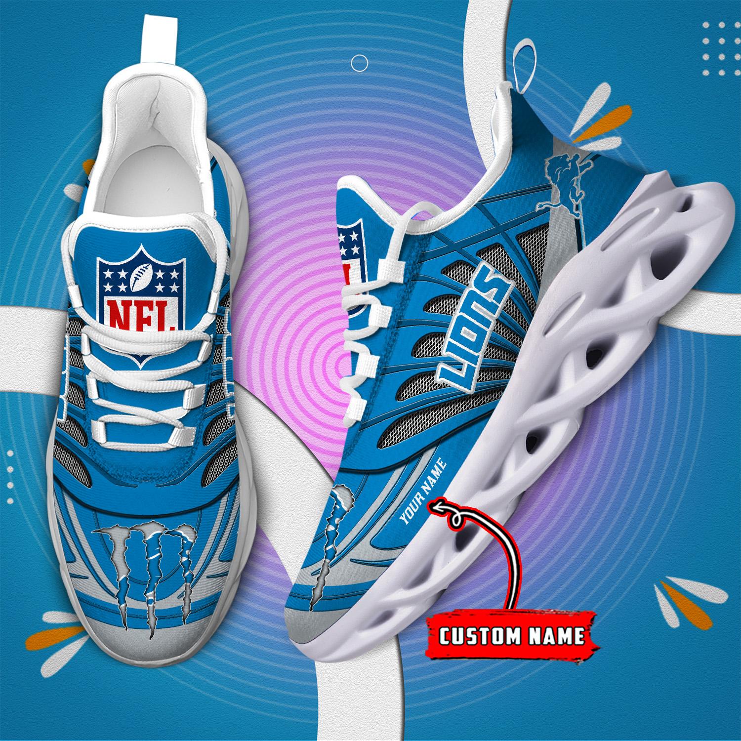 Personalized Detroit Lions Max Soul Shoes Sneakers for Men And Women – NFL Football Fan Shoes, Team Sneakers - Image 8