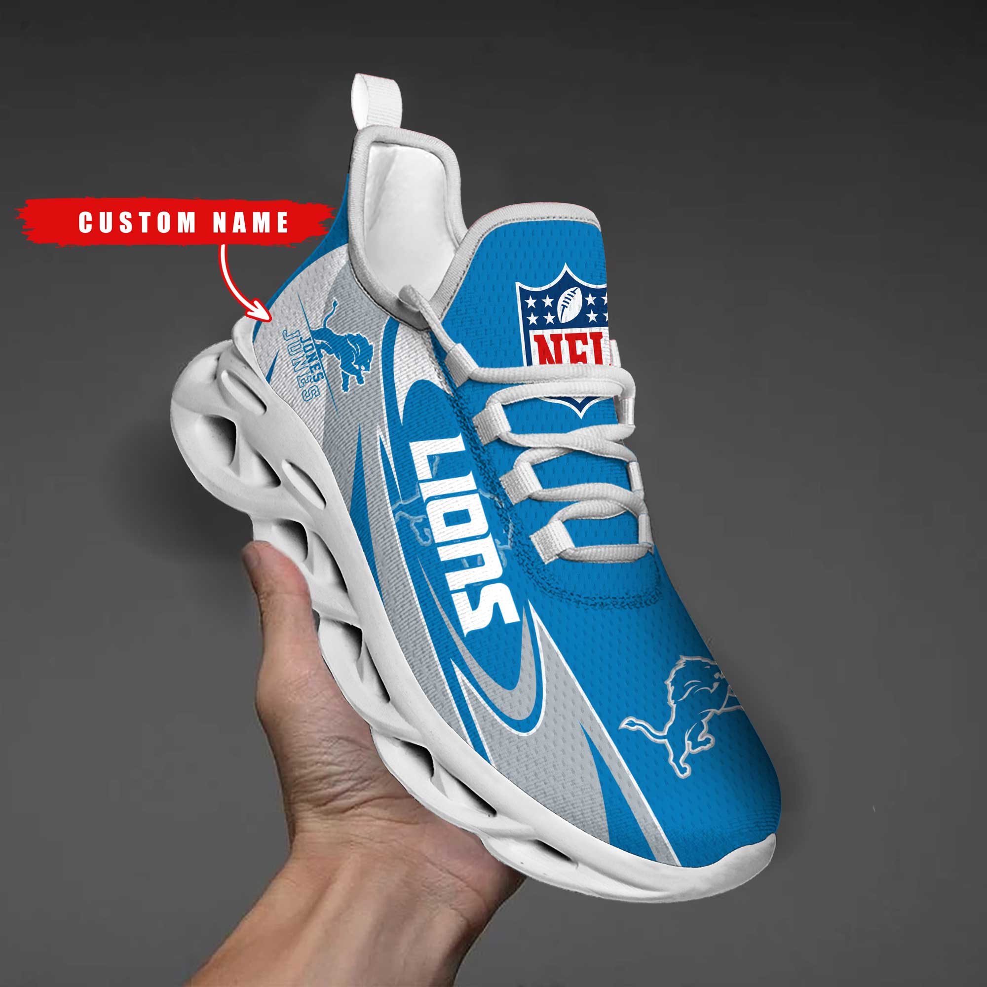 Personalized Detroit Lions Max Soul Shoes Sneakers for Men And Women – NFL Football Fan Shoes, Team Sneakers - Image 3