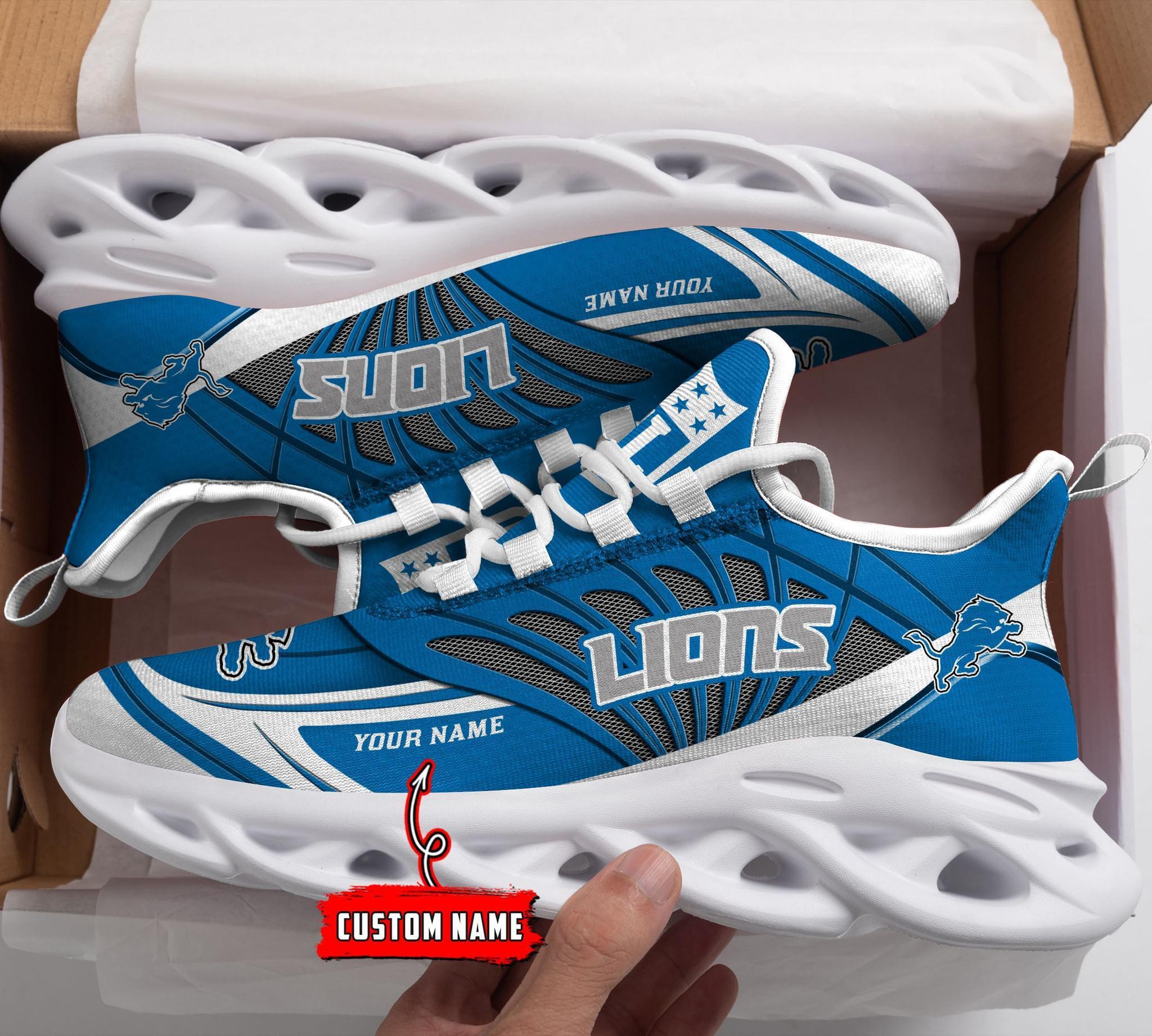 Personalized Detroit Lions Max Soul Shoes Sneakers for Men And Women – NFL Football Fan Shoes, Team Sneakers