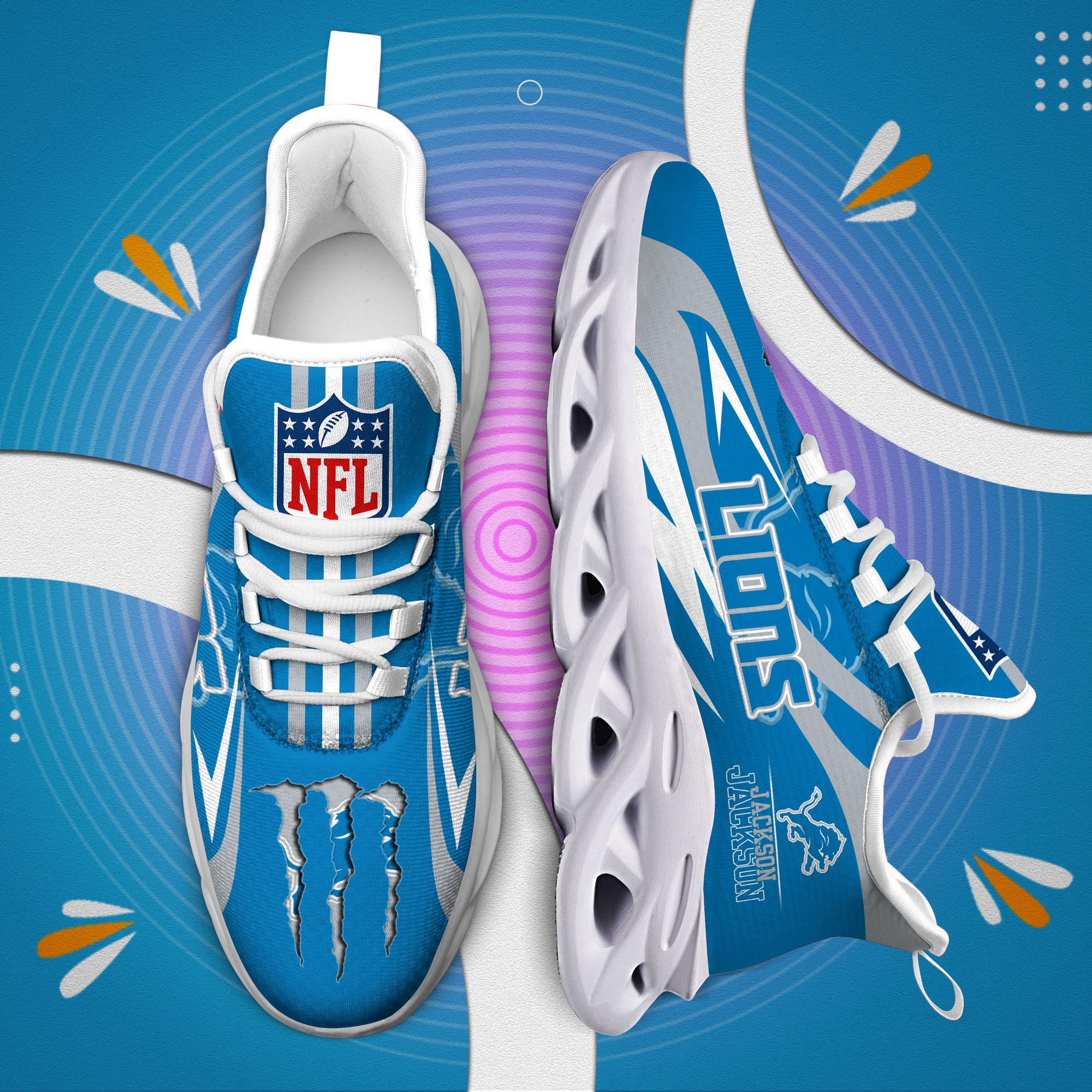 Personalized Detroit Lions Max Soul Shoes Sneakers for Men And Women – NFL Football Fan Shoes, Team Sneakers - Image 3