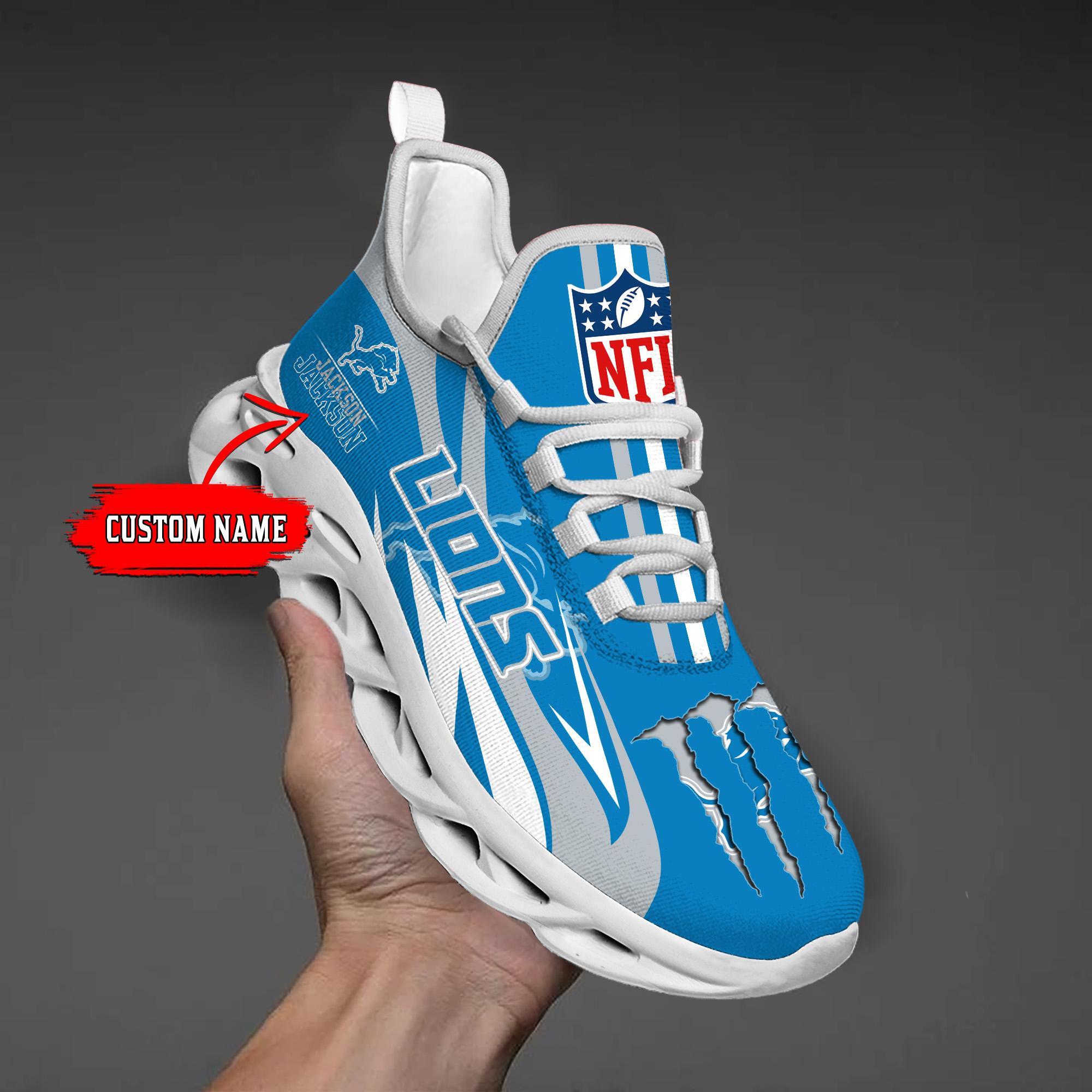 Personalized Detroit Lions Max Soul Shoes Sneakers for Men And Women – NFL Football Fan Shoes, Team Sneakers