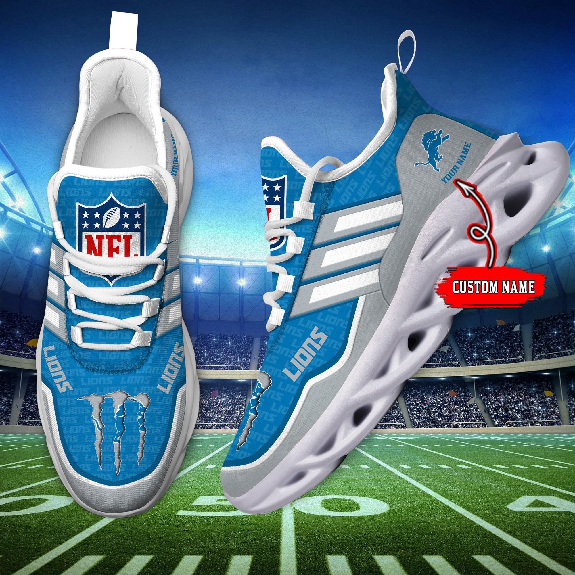 Personalized Detroit Lions Max Soul Shoes Sneakers for Men And Women – NFL Football Fan Shoes, Team Sneakers