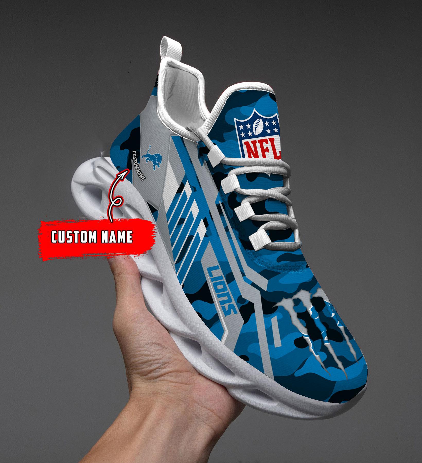 Personalized Detroit Lions Max Soul Shoes Sneakers for Men And Women – NFL Football Fan Shoes, Team Sneakers