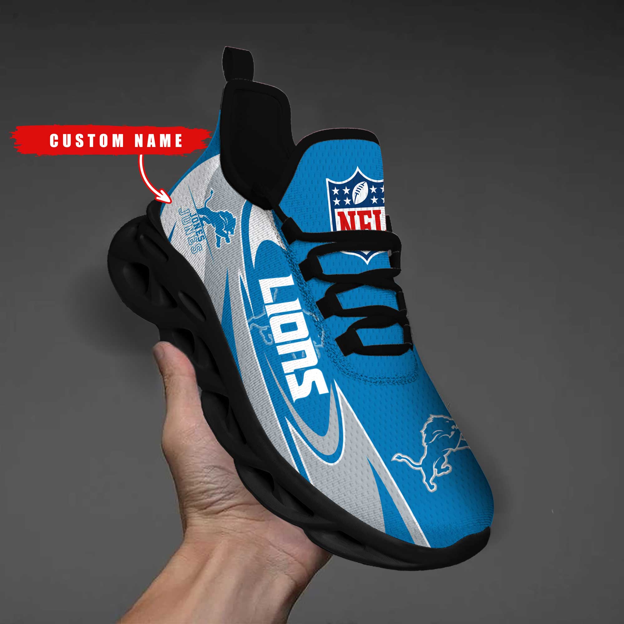 Personalized Detroit Lions Max Soul Shoes Sneakers for Men And Women – NFL Football Fan Shoes, Team Sneakers - Image 6
